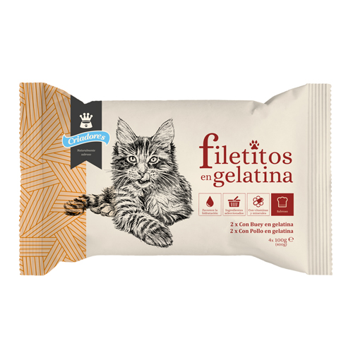 Criadores sobres comida húmeda gelatina para gatos image number null